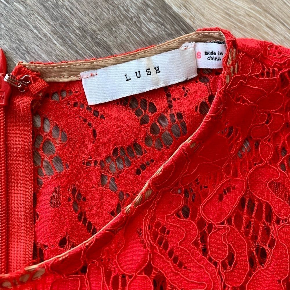 Red Lace Dress by Lush - Picture 6 of 6